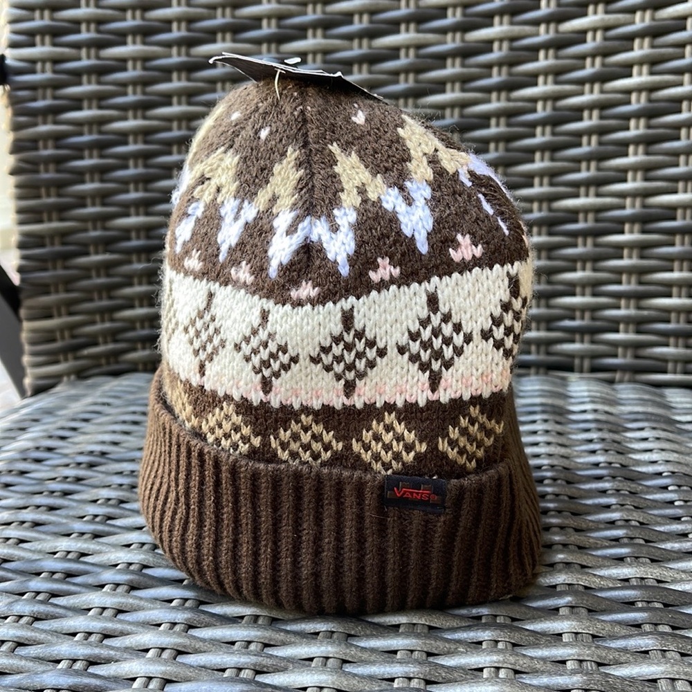 Vans MN VANS Jucti Brown Ornament Beanie Skateboarding Hat Women Men - Picture 14 of 16